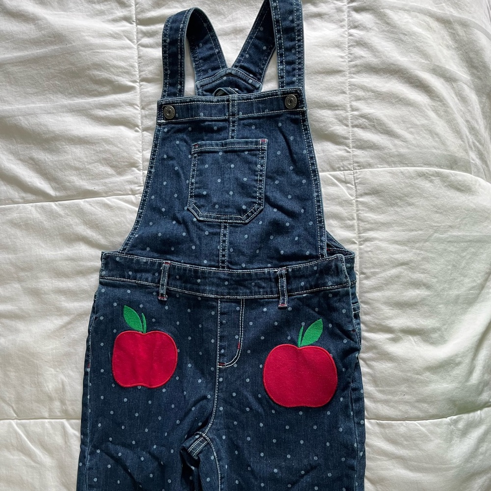 Gymboree Apple Pocket Jeans- overalls